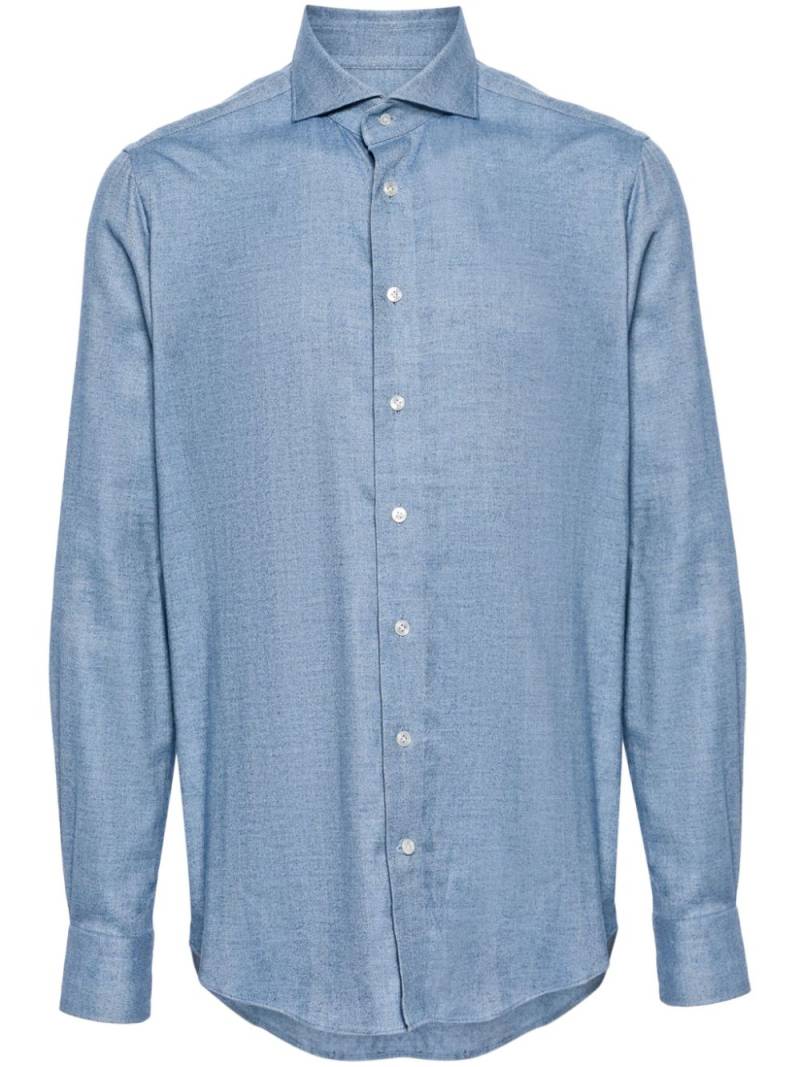 N.Peal plain long-sleeve shirt - Blue von N.Peal