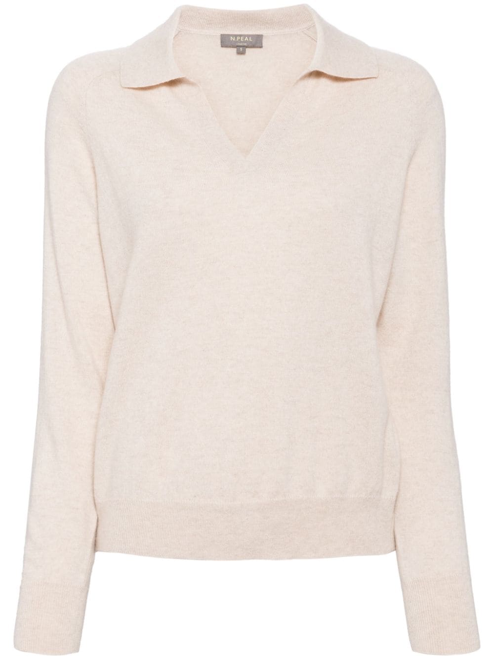 N.Peal polo collar cashmere cardigan - Neutrals von N.Peal