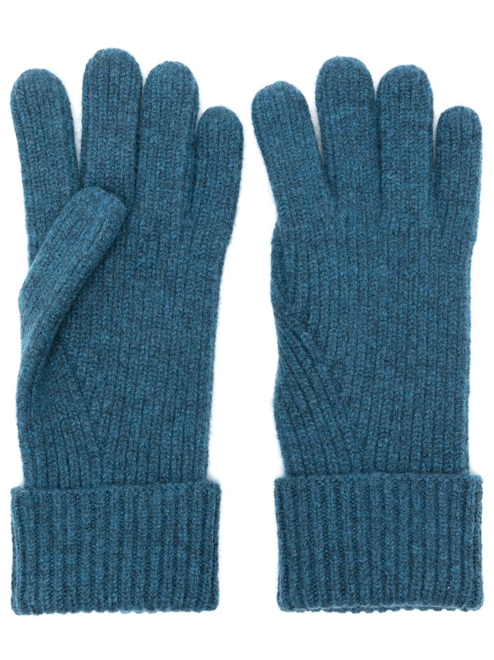 N.Peal ribbed-knit cashmere gloves - Blue von N.Peal