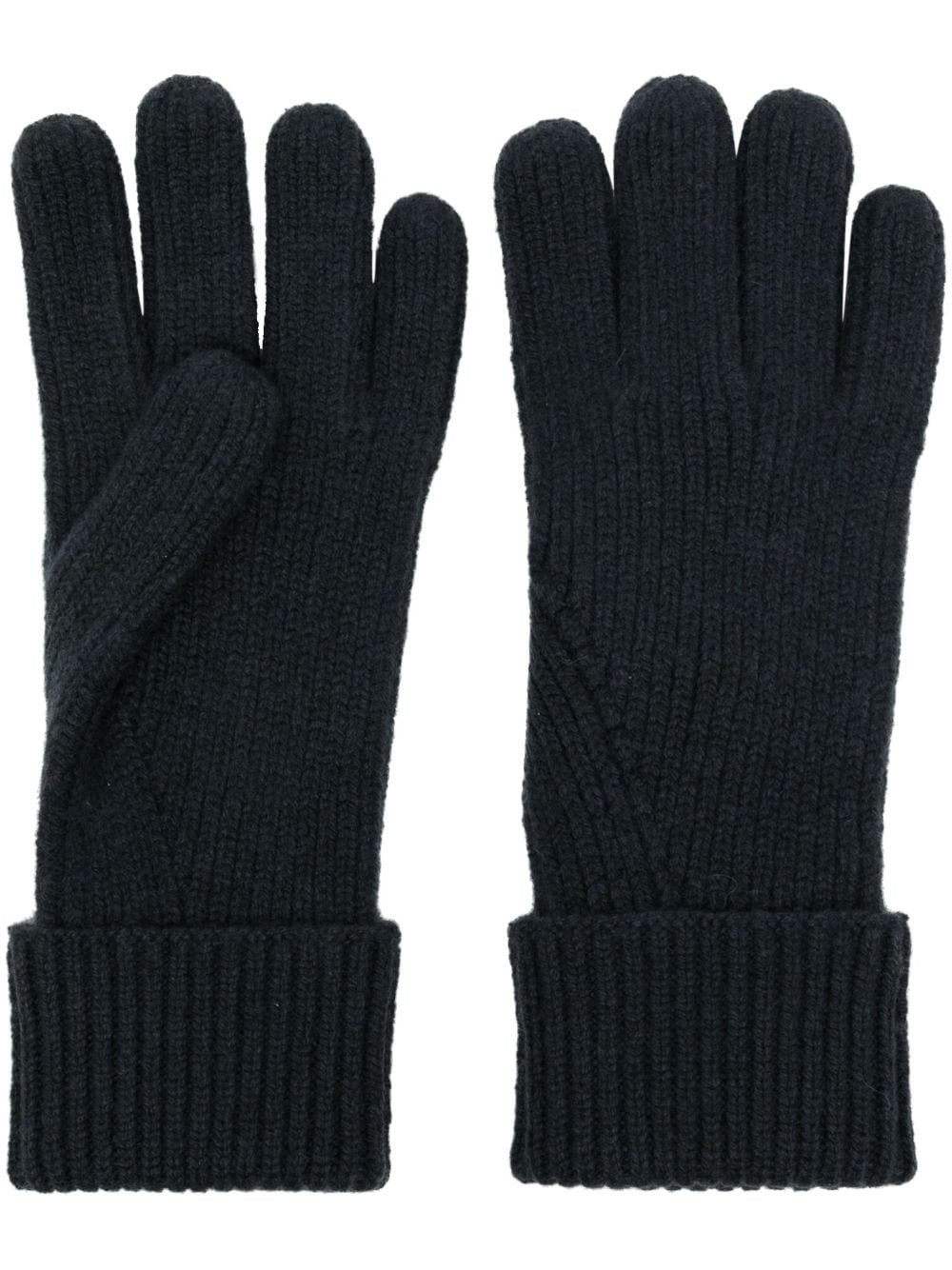 N.Peal ribbed-knit organic-cashmere gloves - Blue von N.Peal