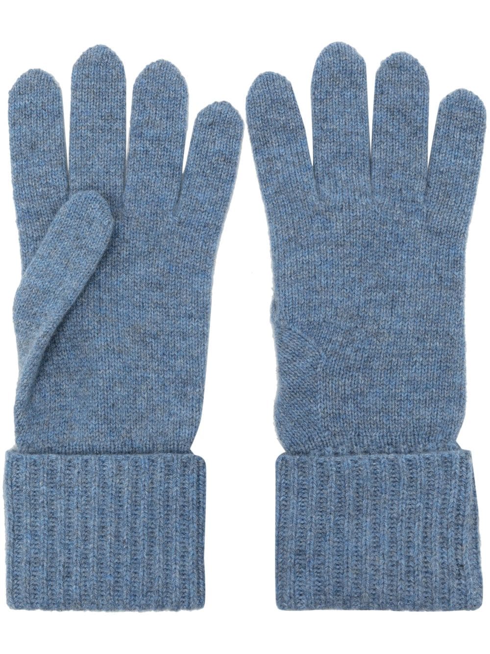 N.Peal ribbed organic cashmere gloves - Blue von N.Peal