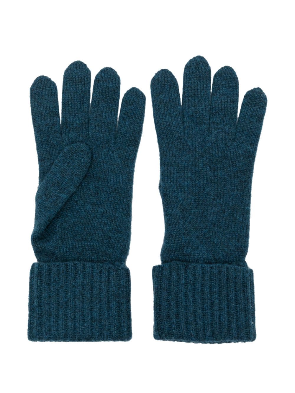 N.Peal ribbed-trim organic cashmere gloves - Blue von N.Peal