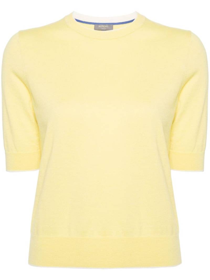 N.Peal short-sleeve fine-knit T-shirt - Yellow von N.Peal