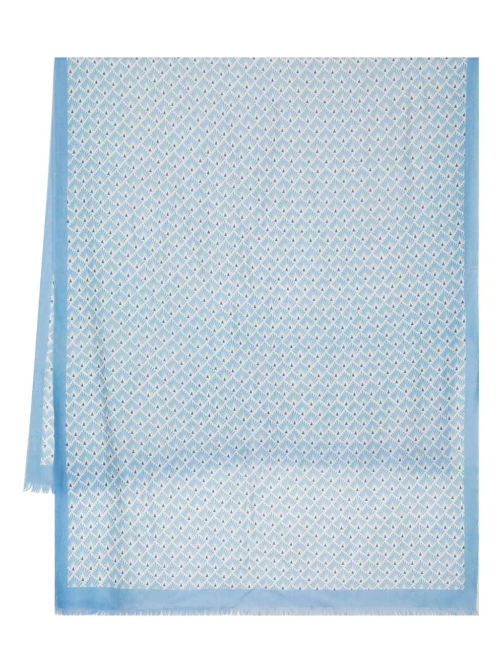 N.Peal tile-print cashmere scarf - Blue von N.Peal