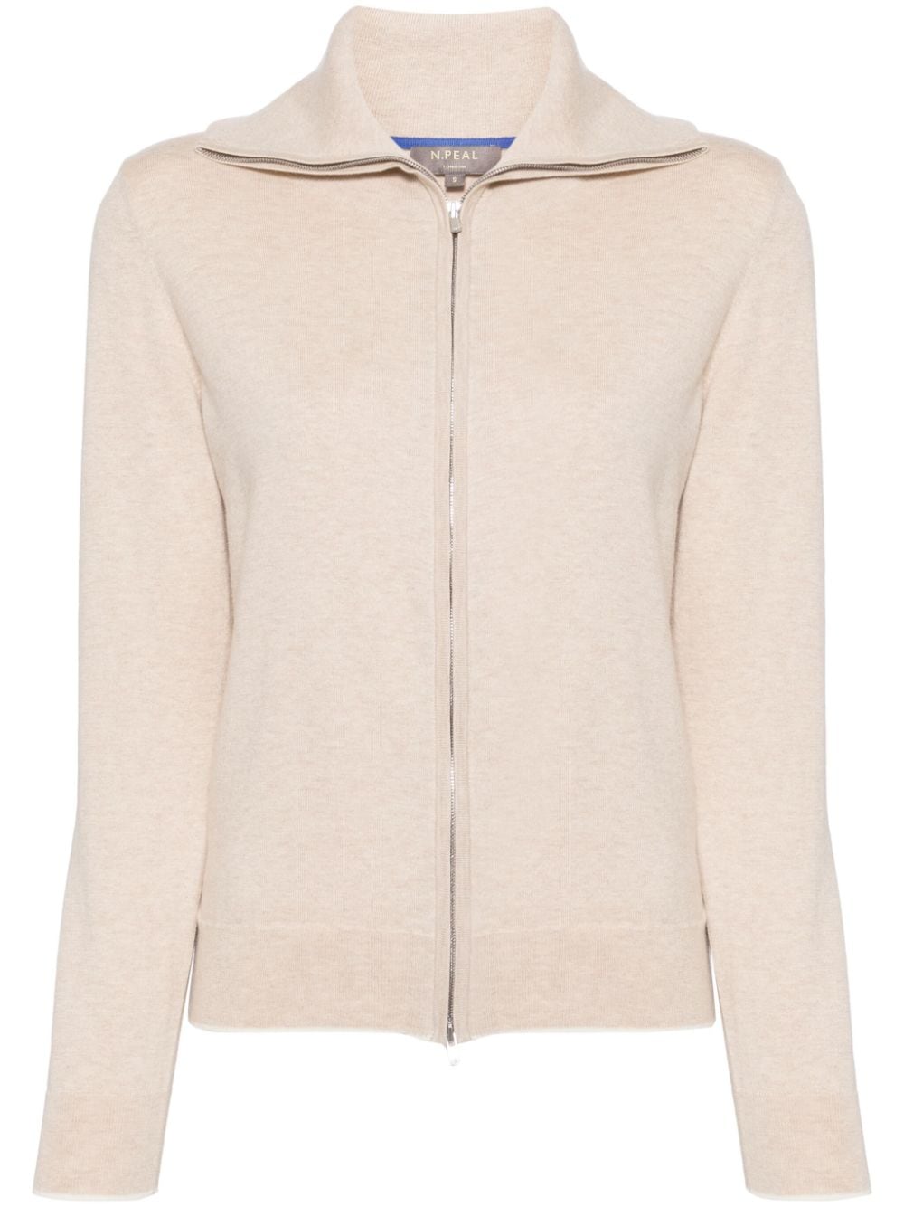 N.Peal zip-up knitted cardigan - Neutrals von N.Peal