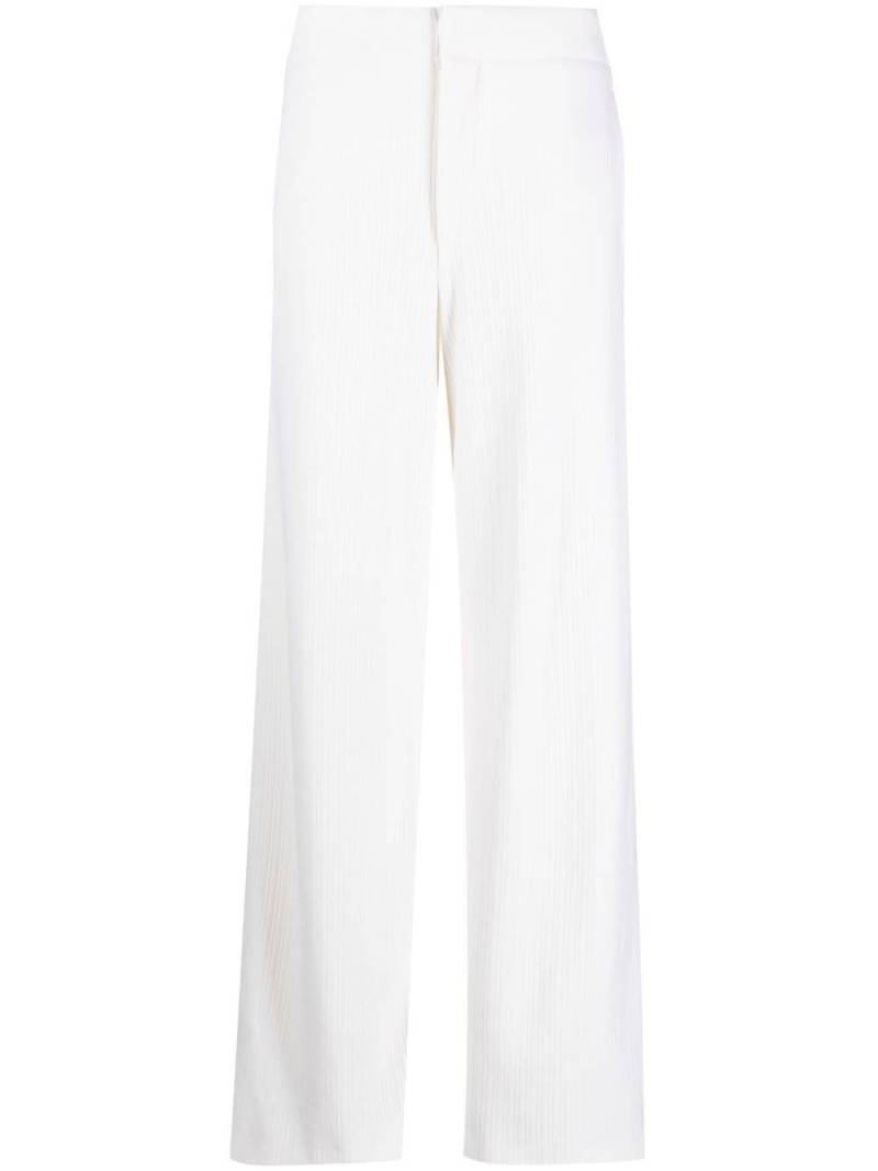 NELLS NELSON wide-leg knitted trousers - White von NELLS NELSON