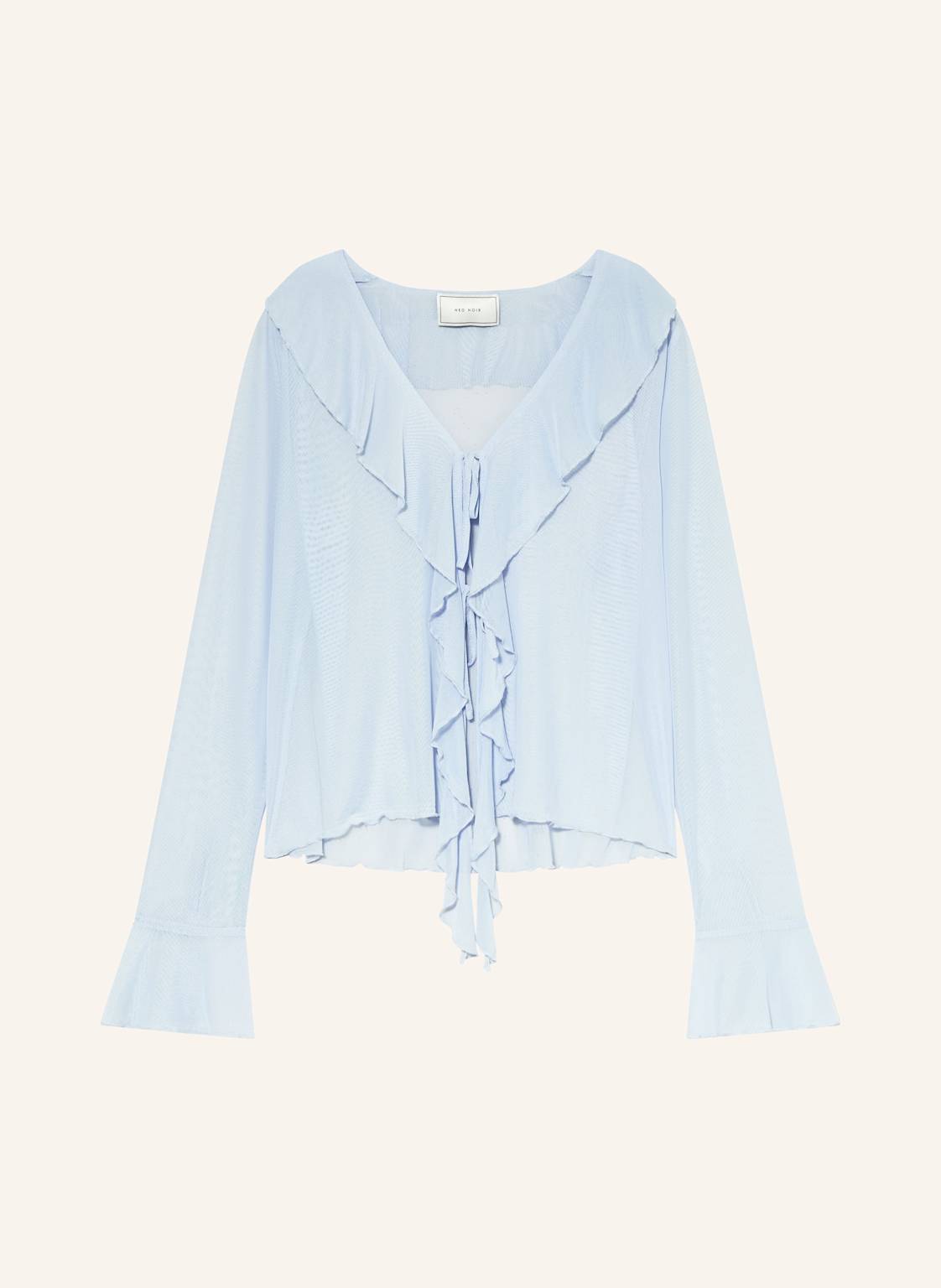 Neo Noir Blusenshirt Anika Aus Mesh blau von NEO NOIR
