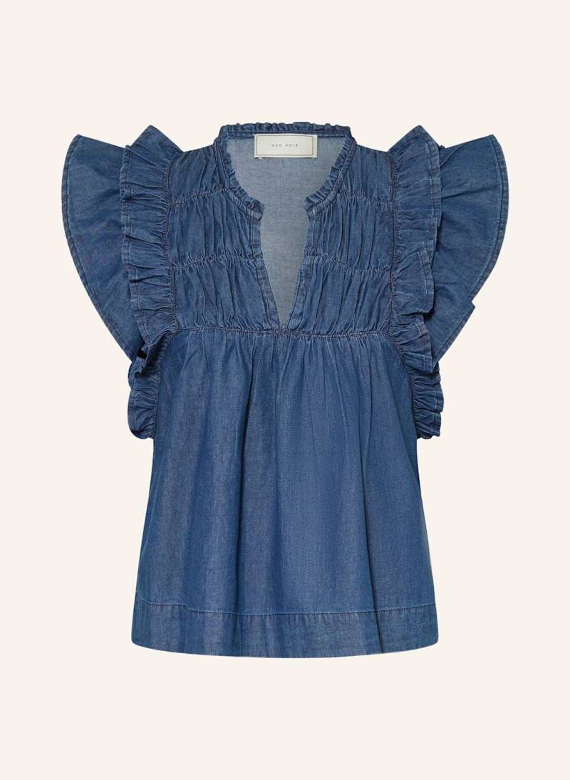 Neo Noir Blusentop Jayla In Jeansoptik blau von NEO NOIR