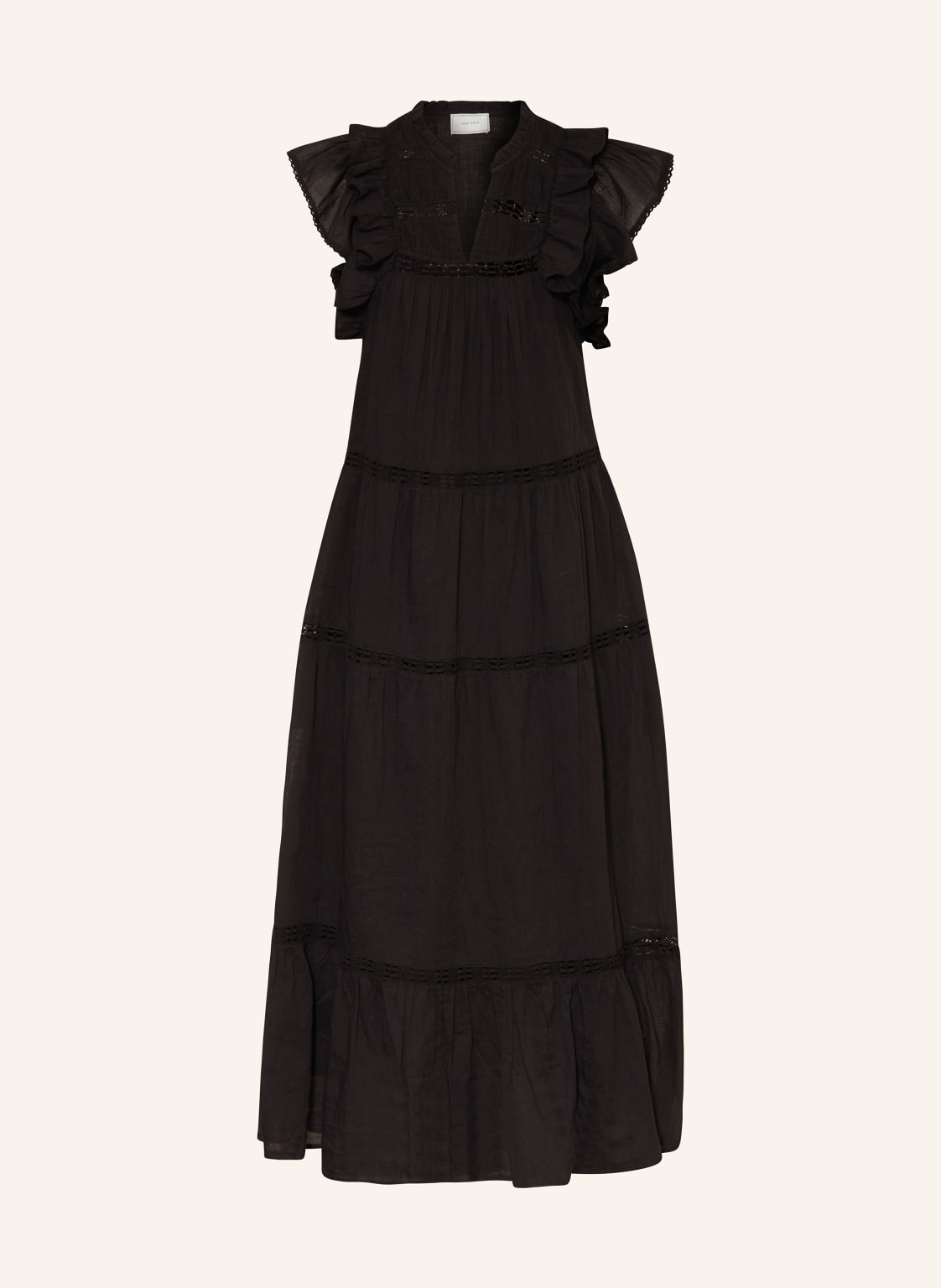 Neo Noir Kleid Ankita Mit Lochspitze schwarz von NEO NOIR