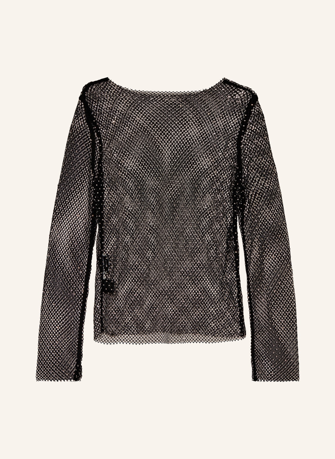 Neo Noir Longsleeve Aimee Mit Schmucksteinen schwarz von NEO NOIR