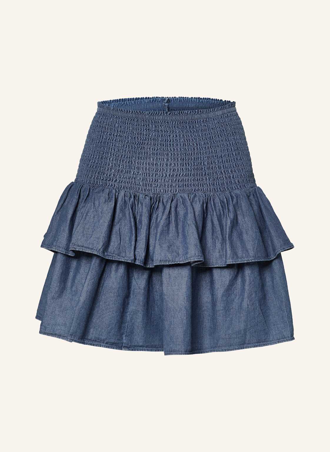 Neo Noir Rock Carin In Jeansoptik Mit Volants blau von NEO NOIR