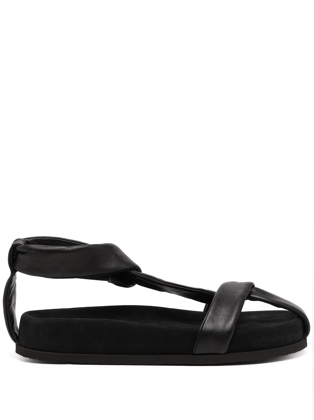 NEOUS cross strap detail sandals - Black von NEOUS