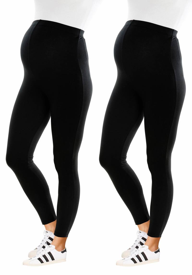 Neun Monate Umstandshose »2 Stück Umstands-Hosen für Schwangerschaft und Stillzeit«, (Packung, 2 tlg.), 2er Pack Leggings für Schwangerschaft & Stillzeit von Neun Monate