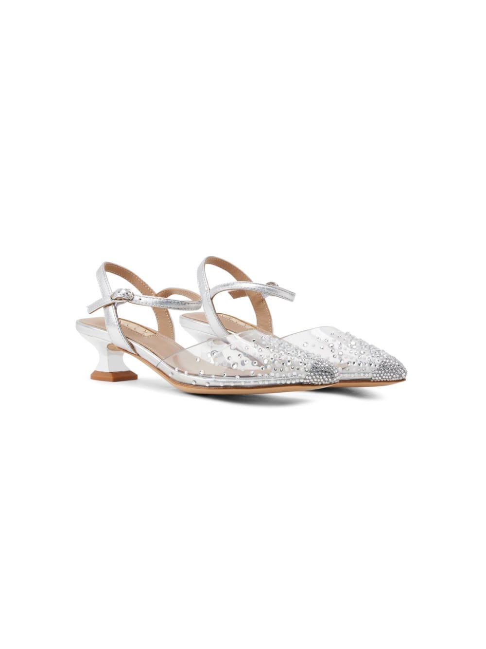 NICOLI Clara crystal-embellished sandals - Silver von NICOLI