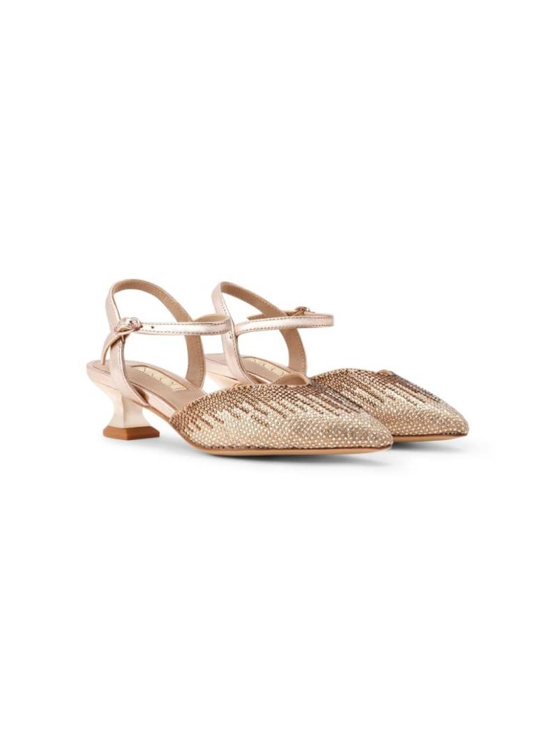 NICOLI Josias crystal-embellished sandals - Gold von NICOLI