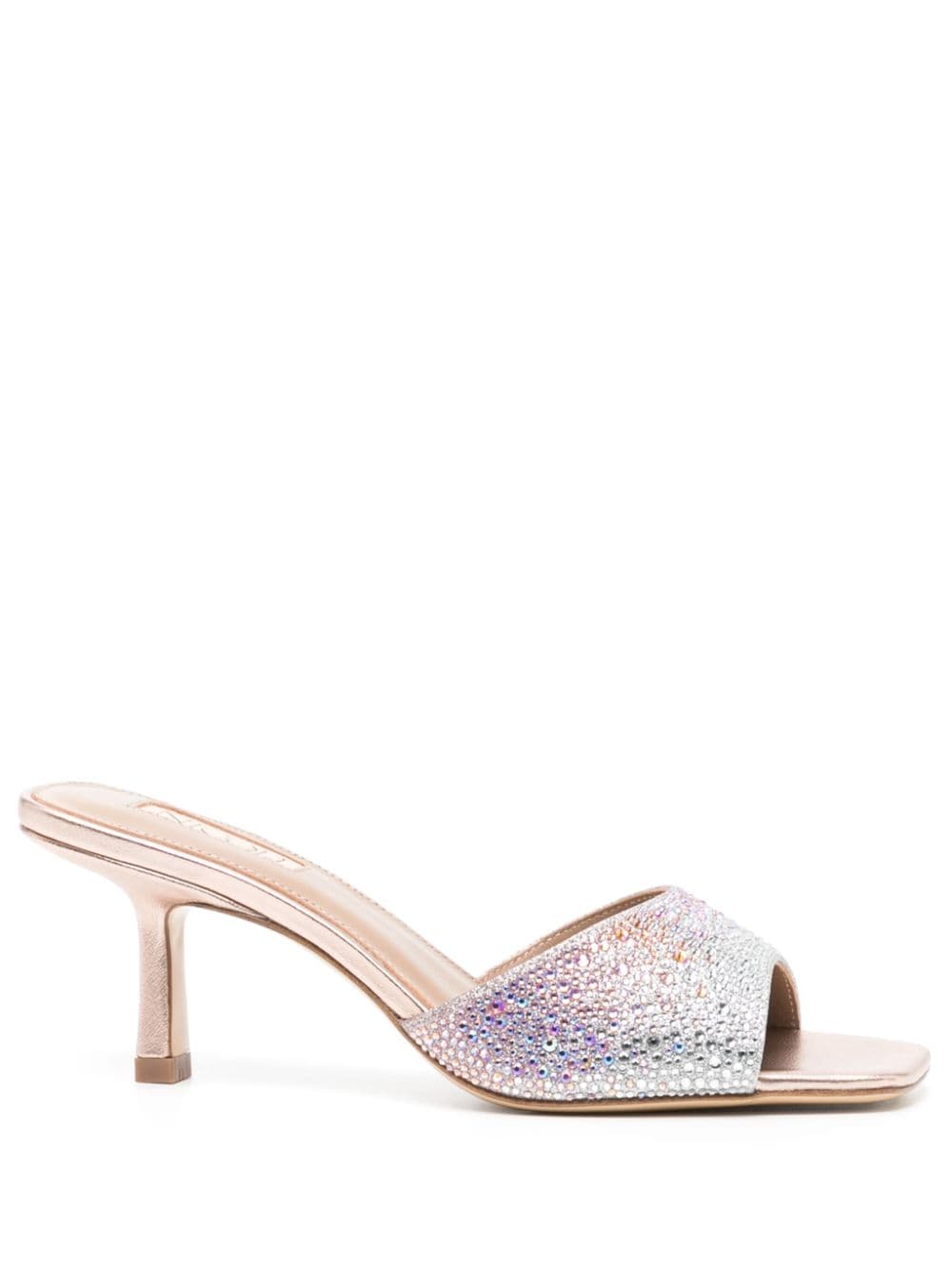 NICOLI Minerva 70mm crystal-embellished mules - Pink von NICOLI