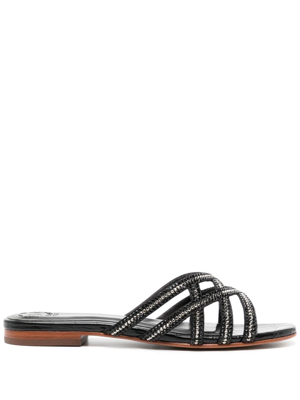 NICOLI Zuri crystal-embellished sandals - Black von NICOLI