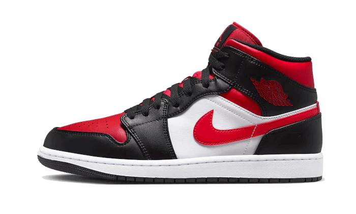 Air Jordan 1 Mid Alternate Bred Toe Gs Damen Schwarz / Rot 36.5 von NIKE