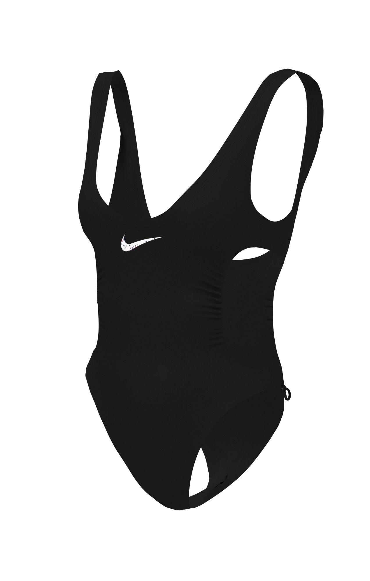 Badeanzug Cutout Damen Schwarz Leicht L von NIKE