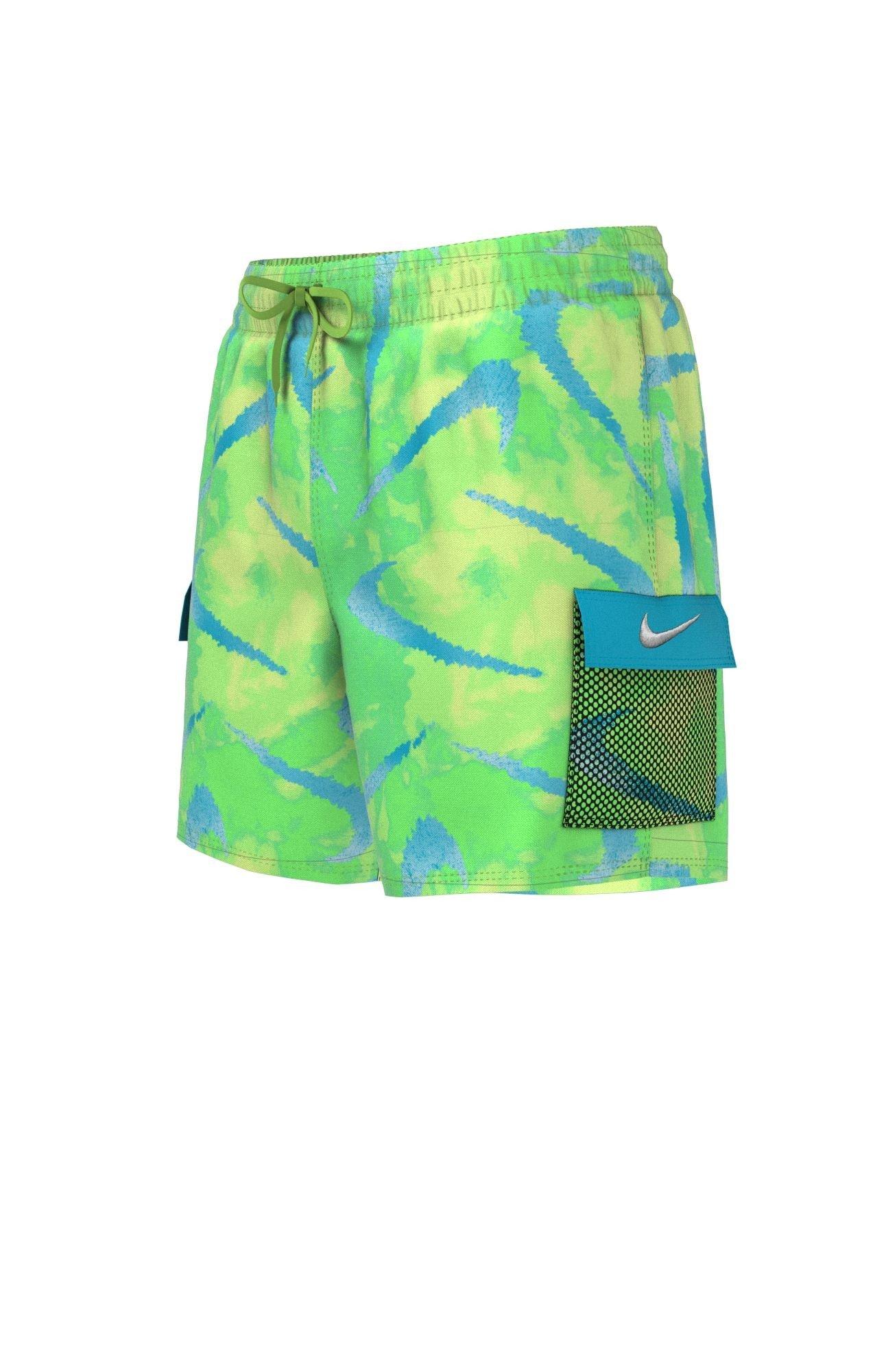 Badehose Tie Dye Swoosh 4" Jungen Grün Bedruckt XL von NIKE