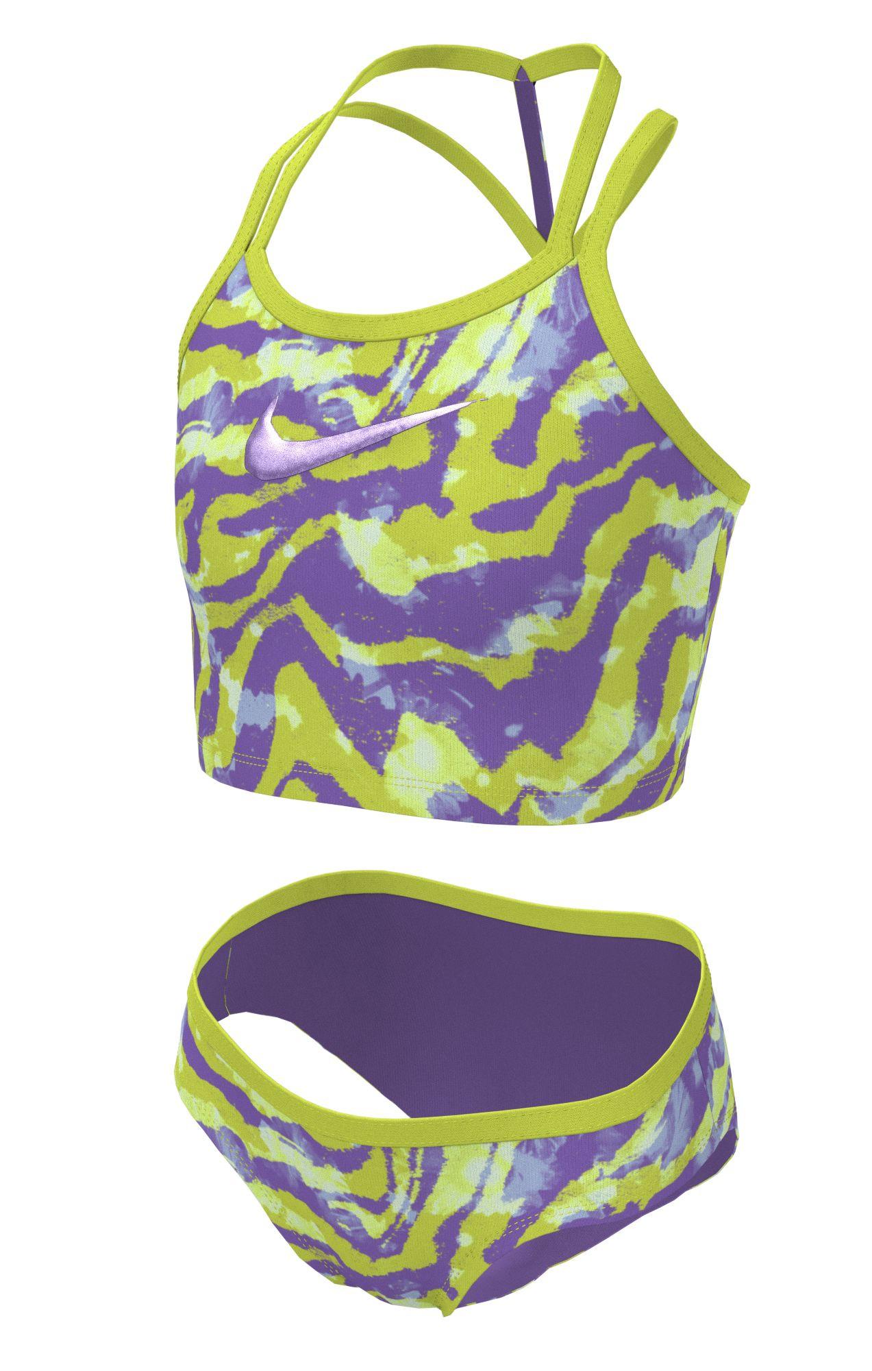 Bikini Watercolor T-crossback Mädchen Violett L von NIKE