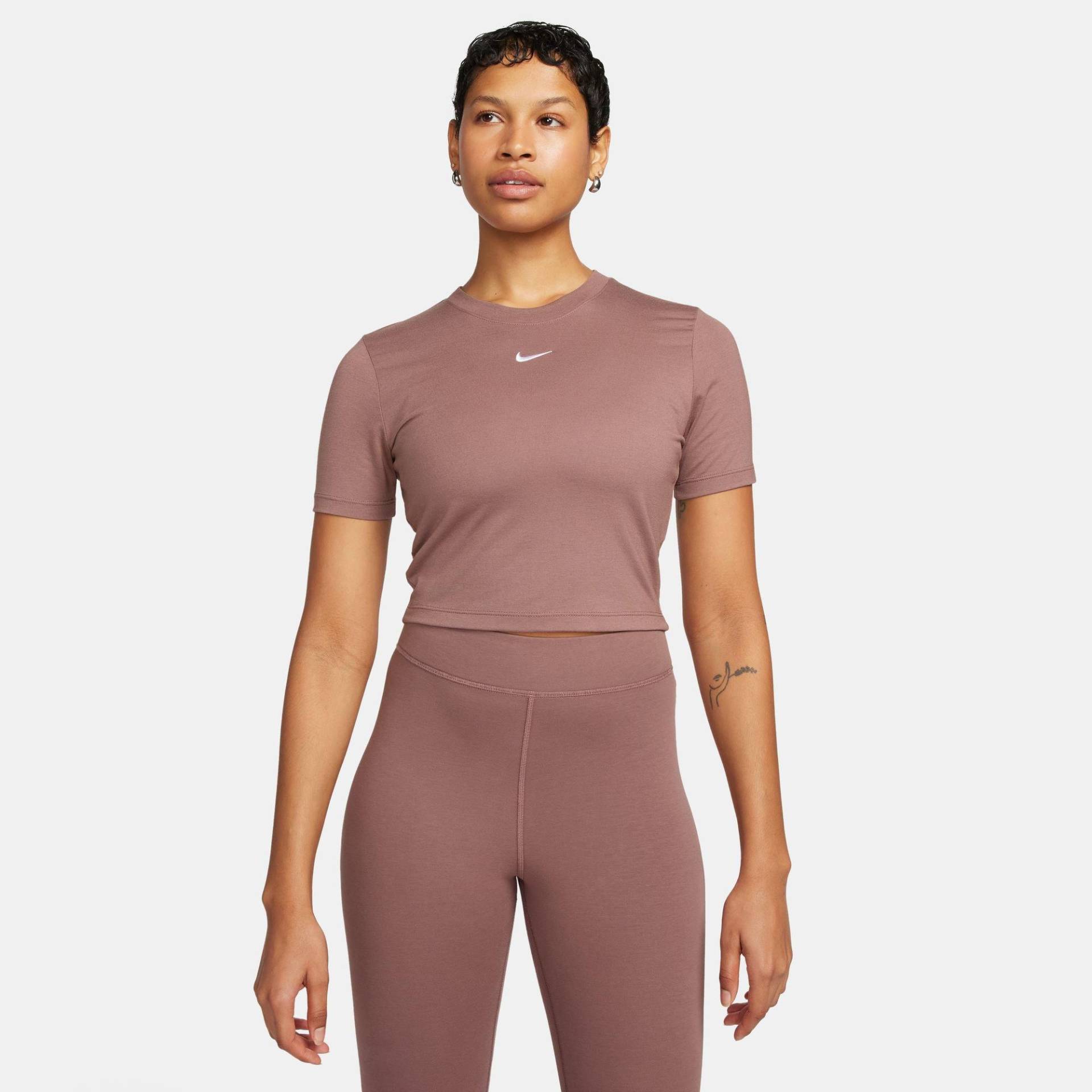 Cropped Top Damen Lila L von NIKE