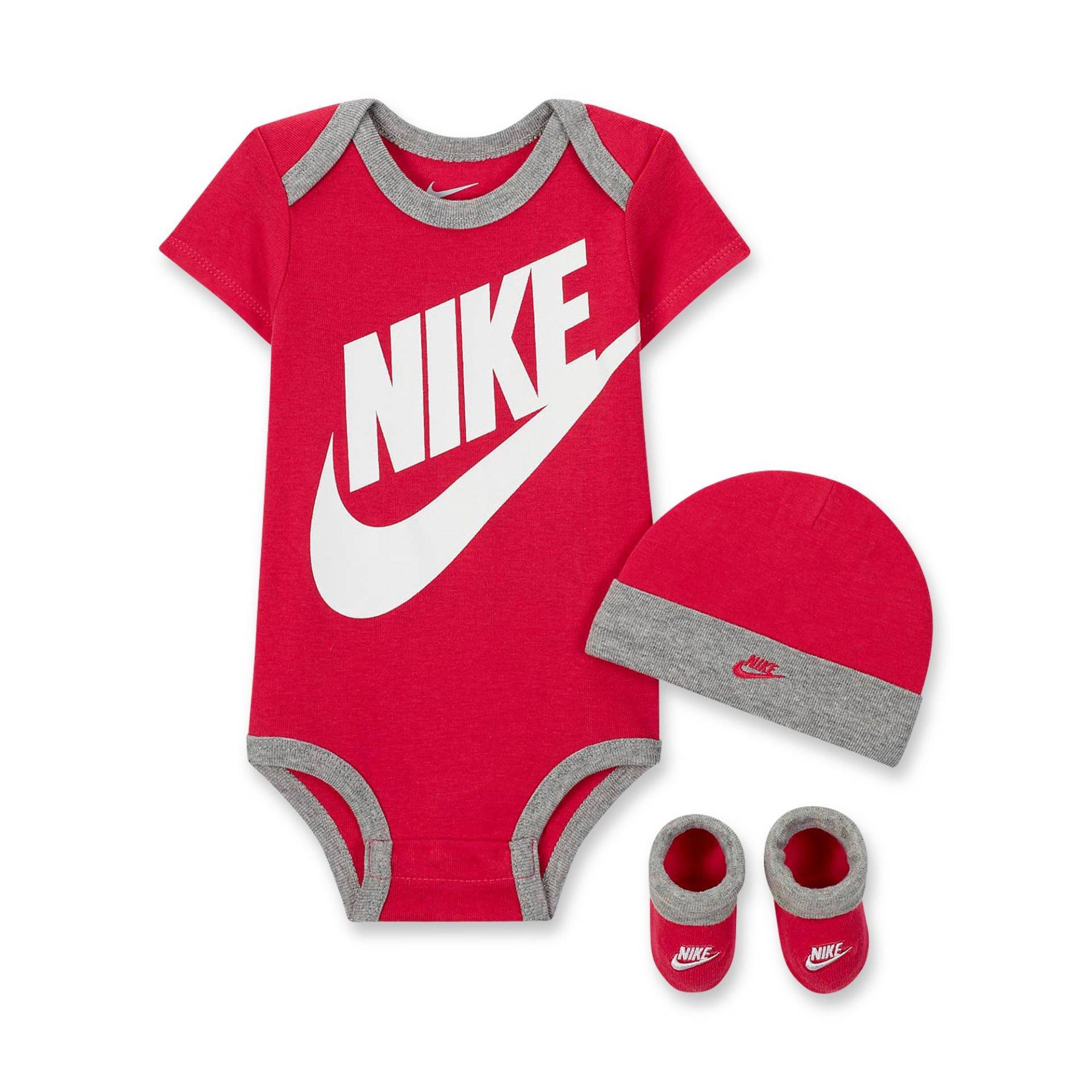 Set: Body, Mütze Und Socken Jungen Pink 6-12 mesi von NIKE