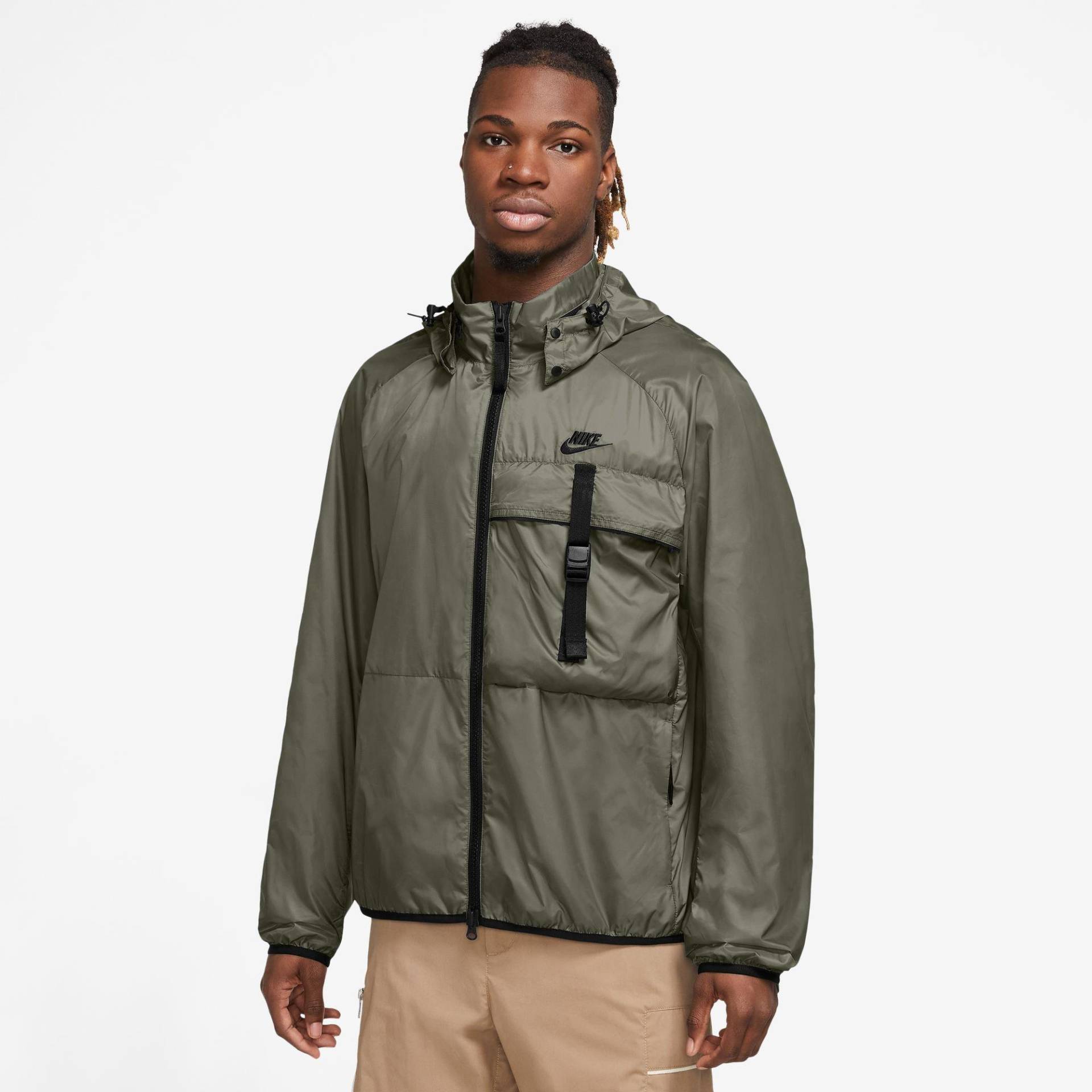 Regenjacke Mit Kapuze Herren Olivegrün XL von NIKE