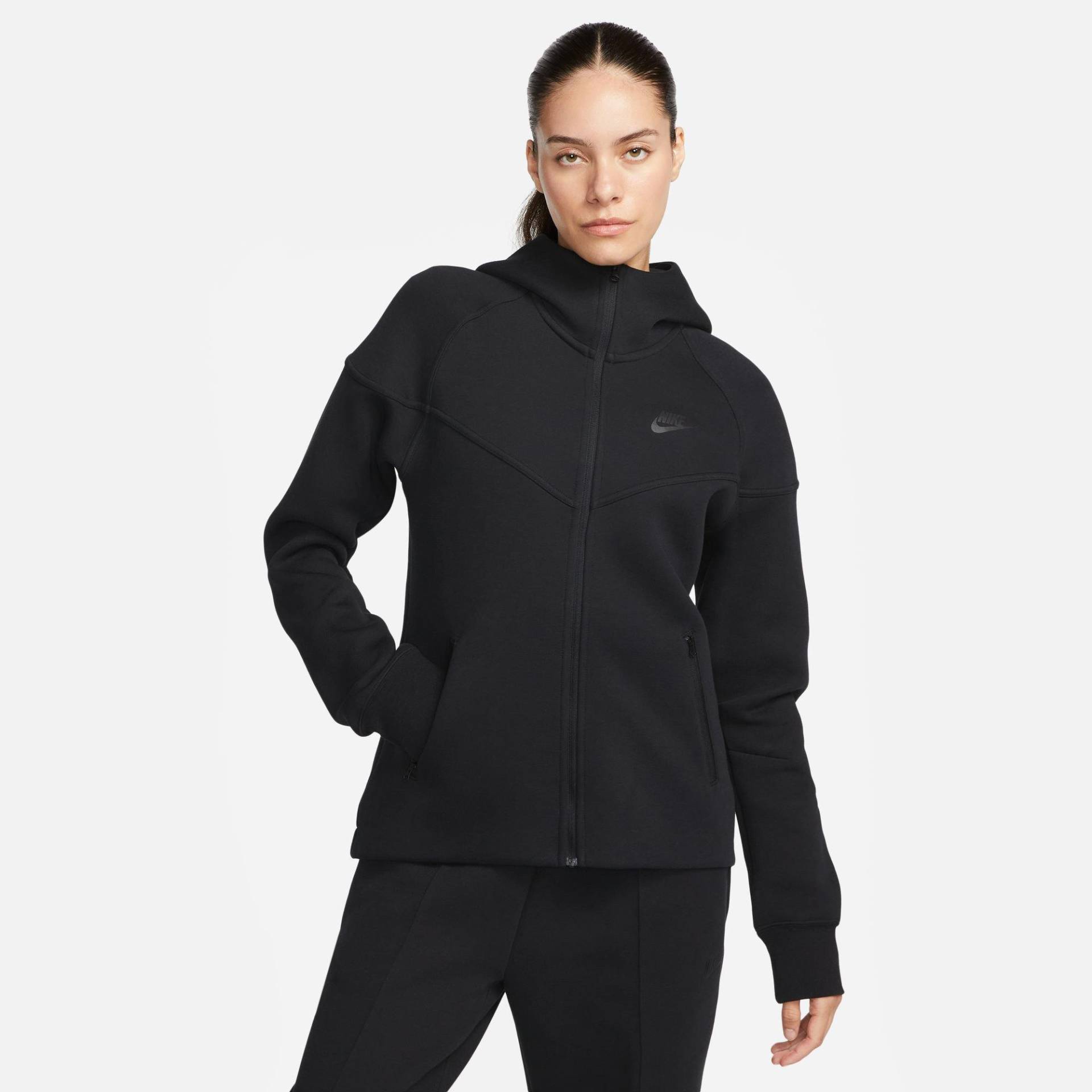 Sweatjacke Mit Kapuze Damen Black L von NIKE