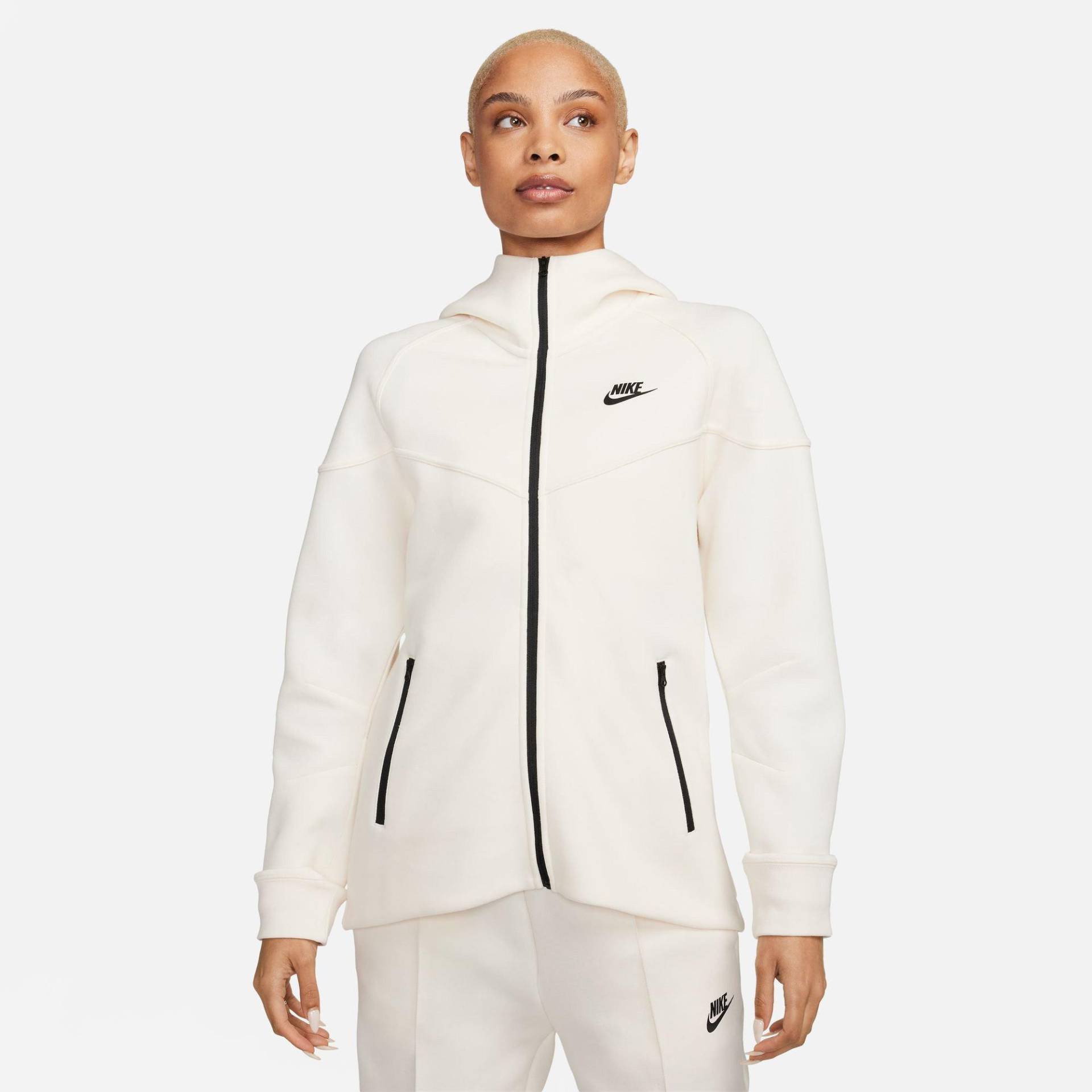 Sweatjacke Mit Kapuze Damen Weiss L von NIKE