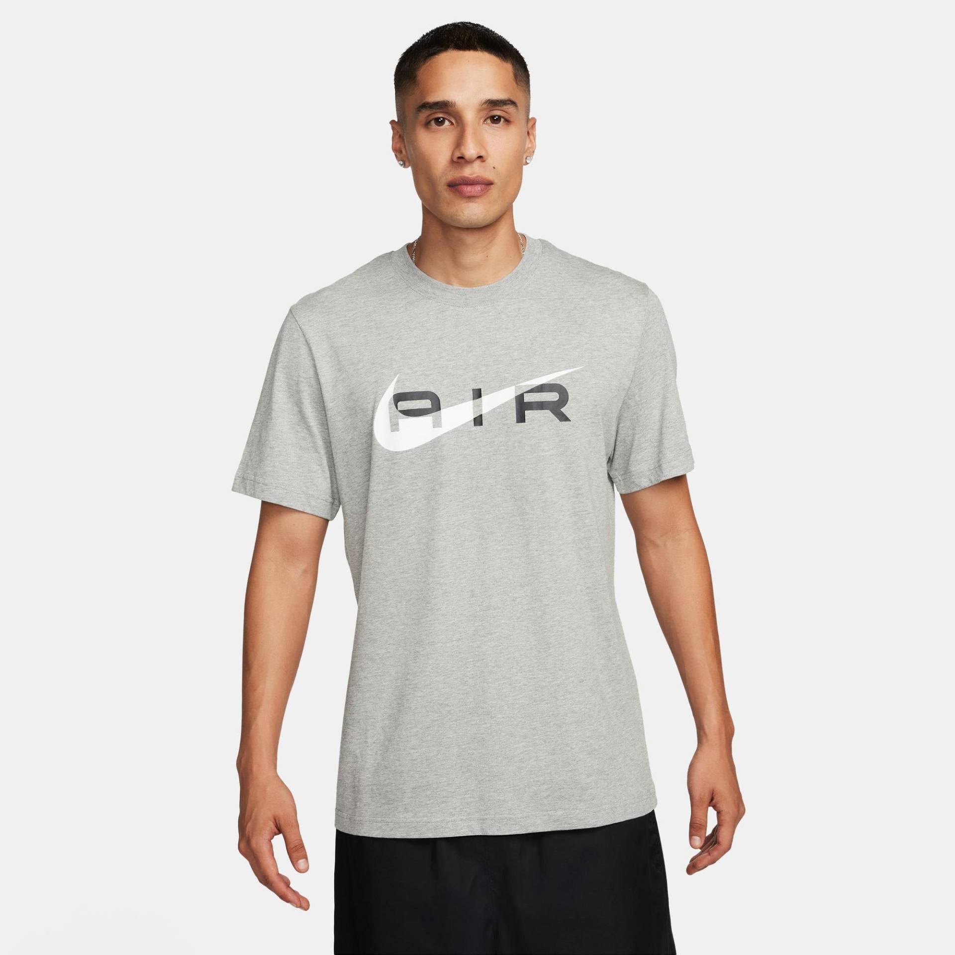 T-shirt, Rundhals, Kurzarm Herren Grau L von NIKE