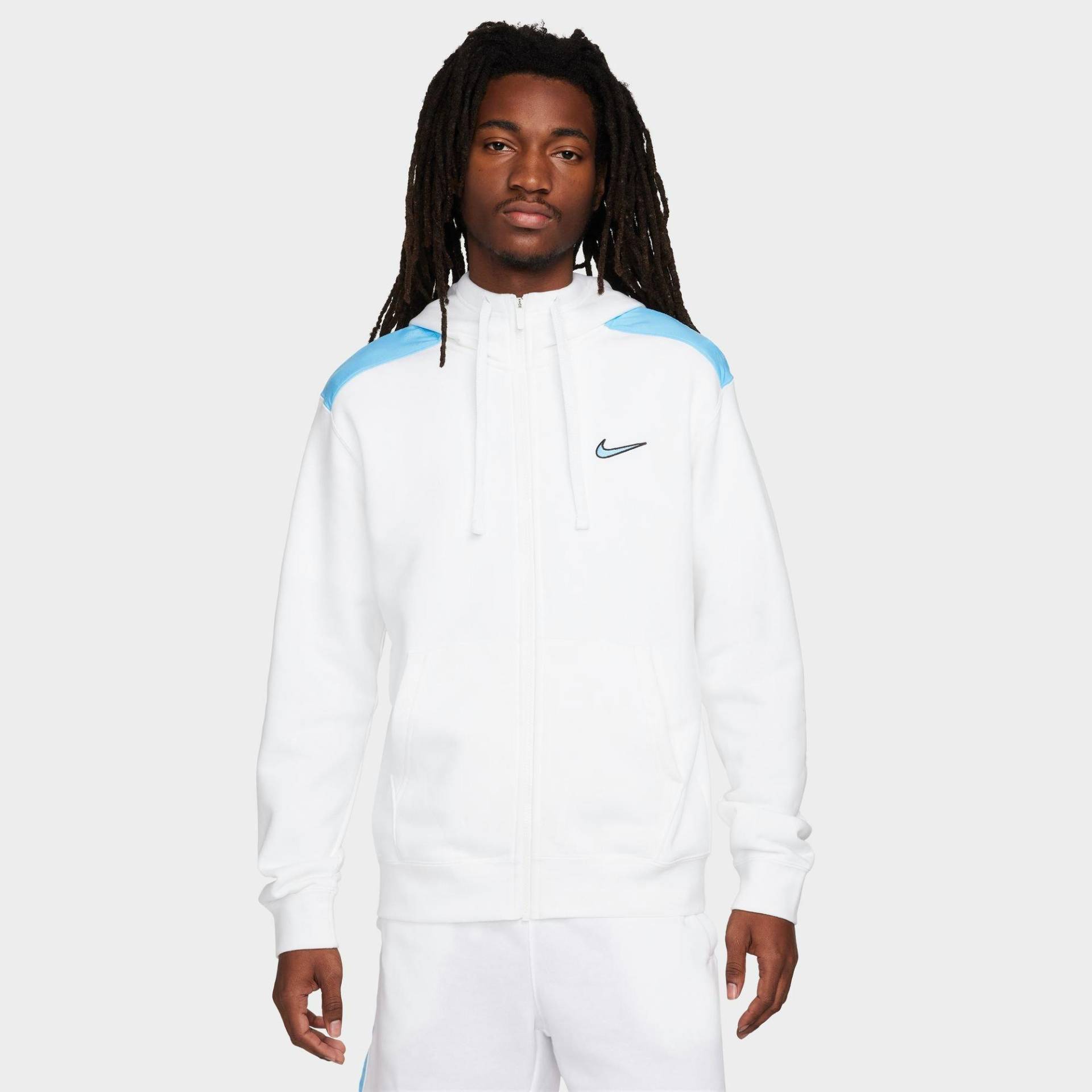 Trainerjacke Mit Kapuze Herren Weiss M von NIKE