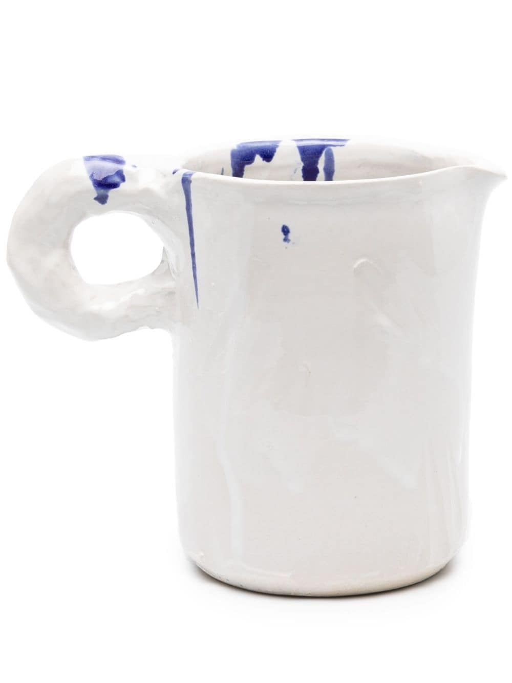 NIKO JUNE Studio paint-splatter ceramic pitcher - White von NIKO JUNE