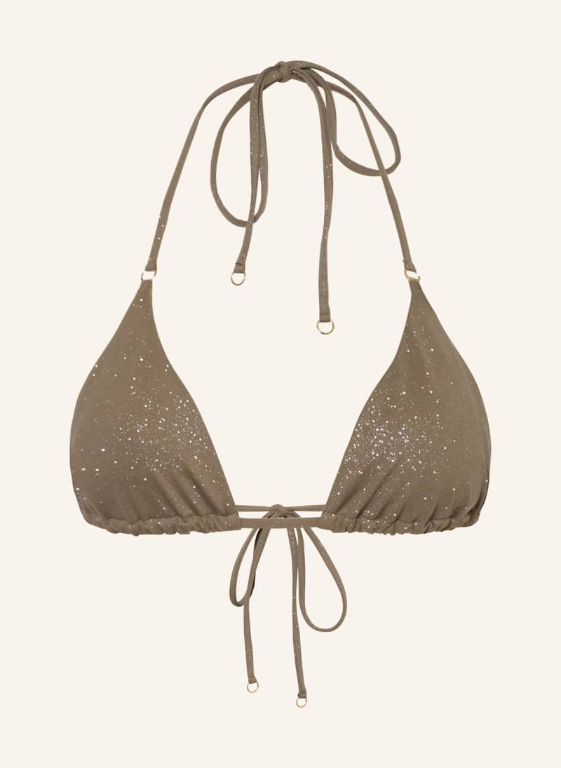 Ninety-9 Triangel-Bikini-Top Positano Mit Glitzergarn gruen von NINETY-9