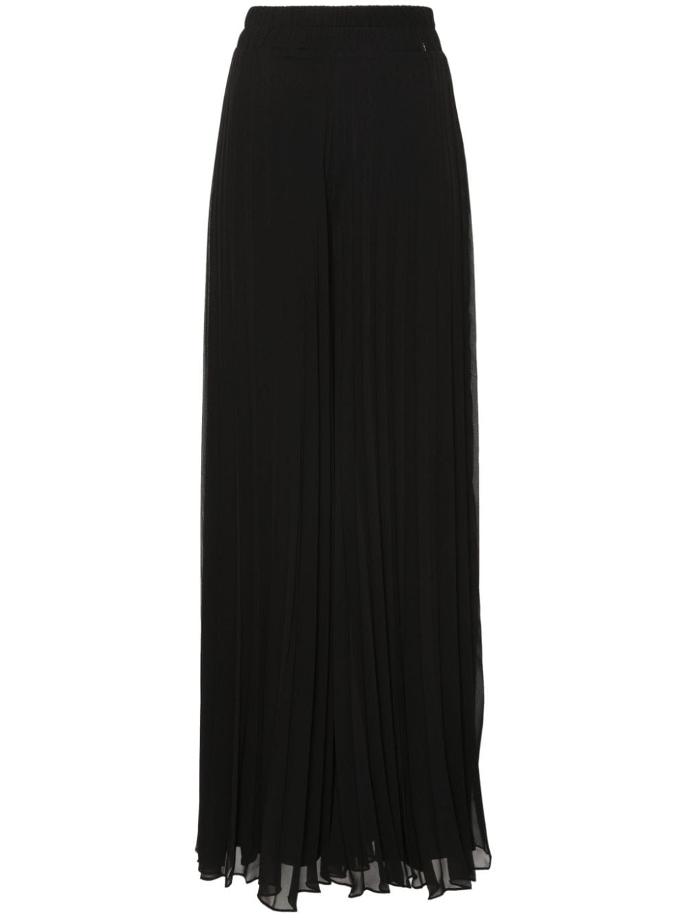 NISSA high-waist pleated palazzo trousers - Black von NISSA