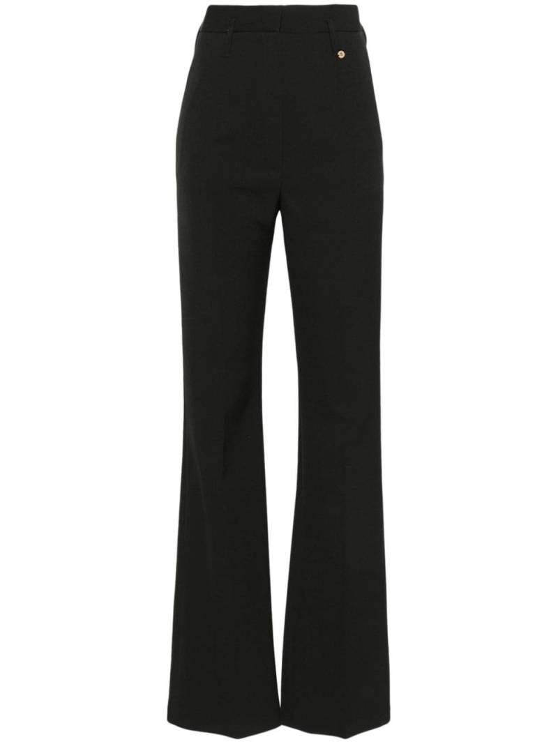 NISSA high-waisted straight-leg trousers - Black von NISSA