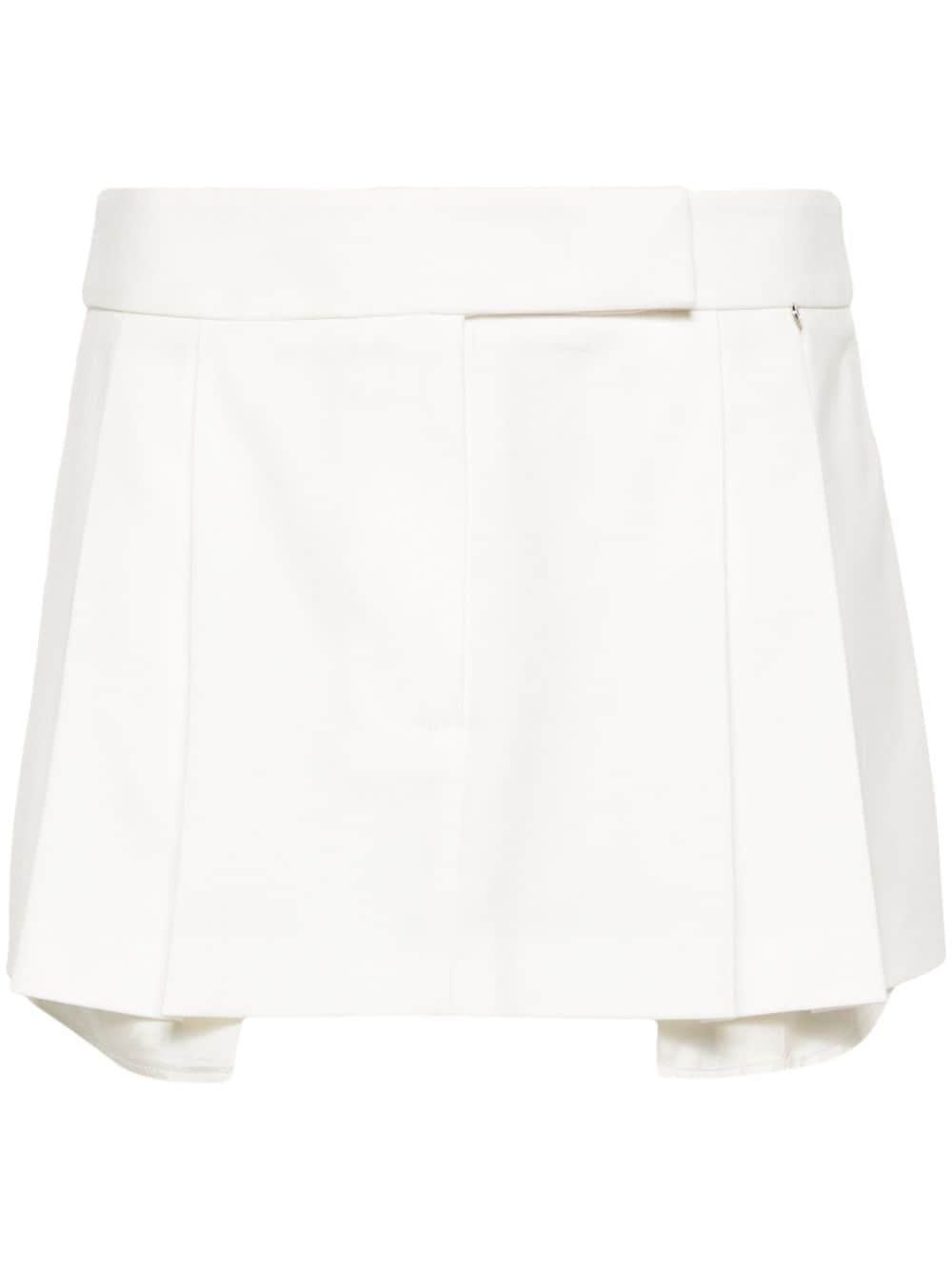 NISSA low-rise pleated miniskirt - White von NISSA