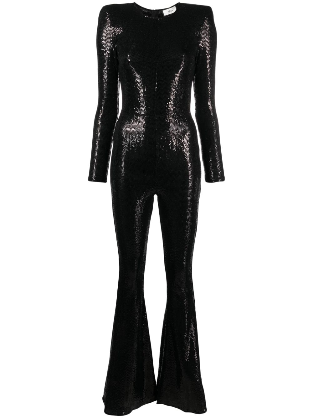 NISSA metallic-finish sequinned jumpsuit - Black von NISSA
