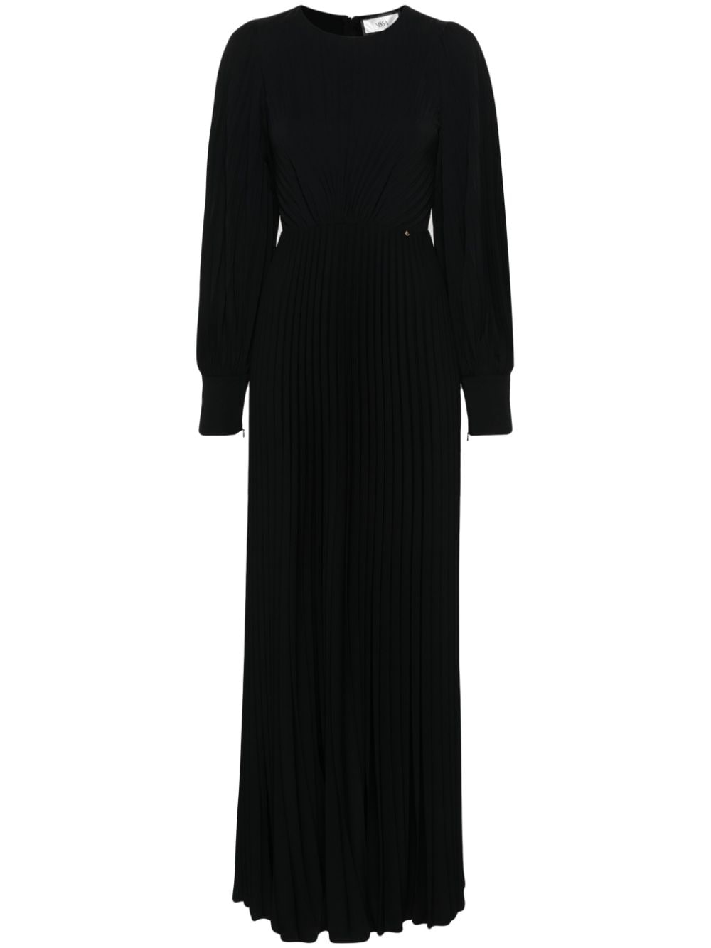 NISSA pleated maxi dress - Black von NISSA