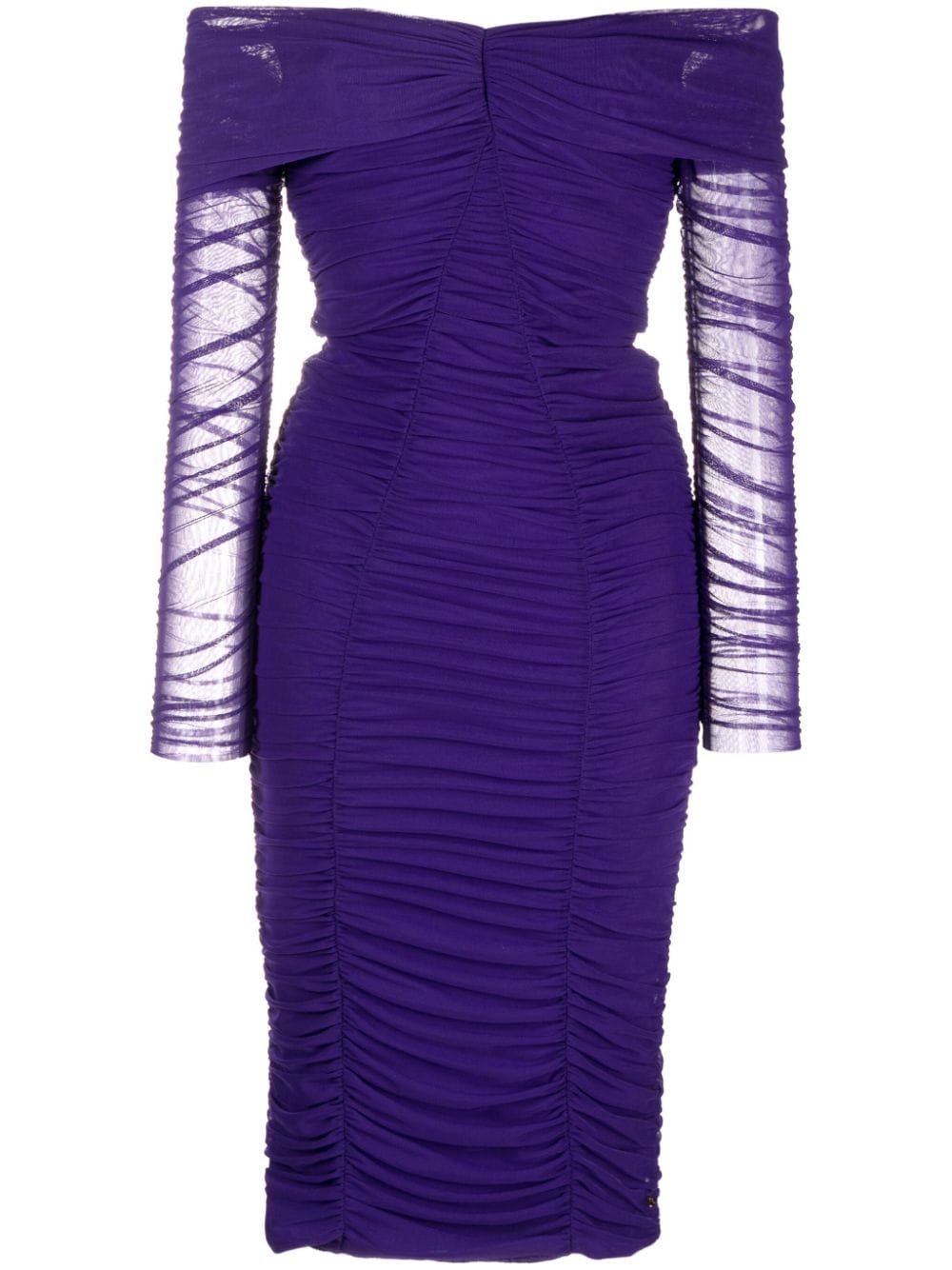 NISSA ruched midi dress - Purple von NISSA