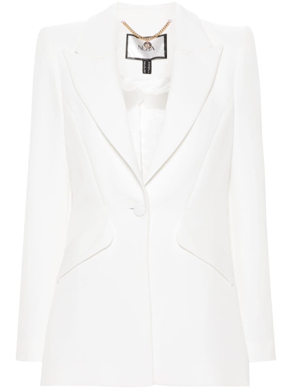 NISSA single-breasted blazer - White von NISSA