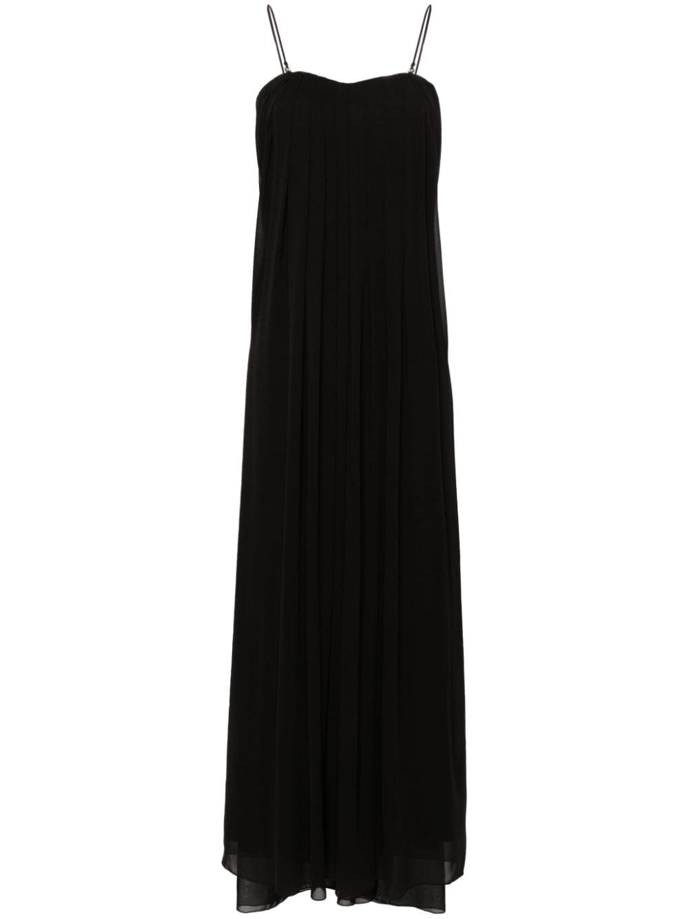 NISSA strapless chiffon maxi dress - Black von NISSA