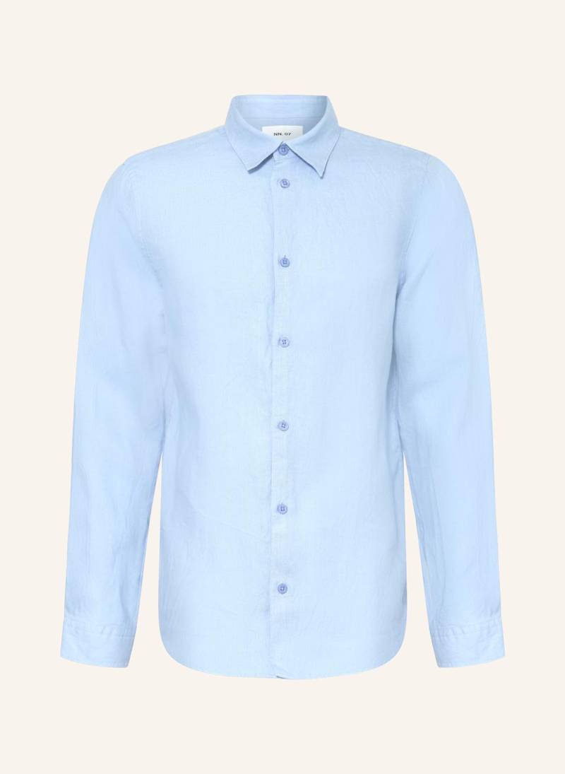 Nn.07 Leinenhemd Enzo Regular Fit blau von NN.07