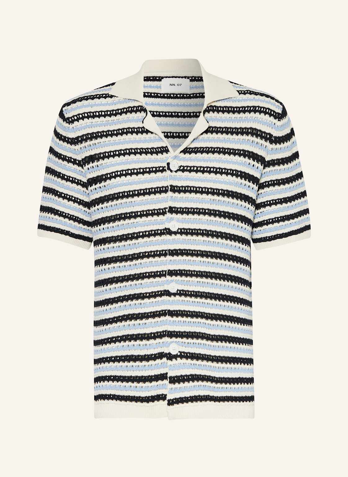 Nn.07 Strickhemd Henry Regular Fit blau Nn.07 Strickhemd Henry Regular Fit blau von NN.07