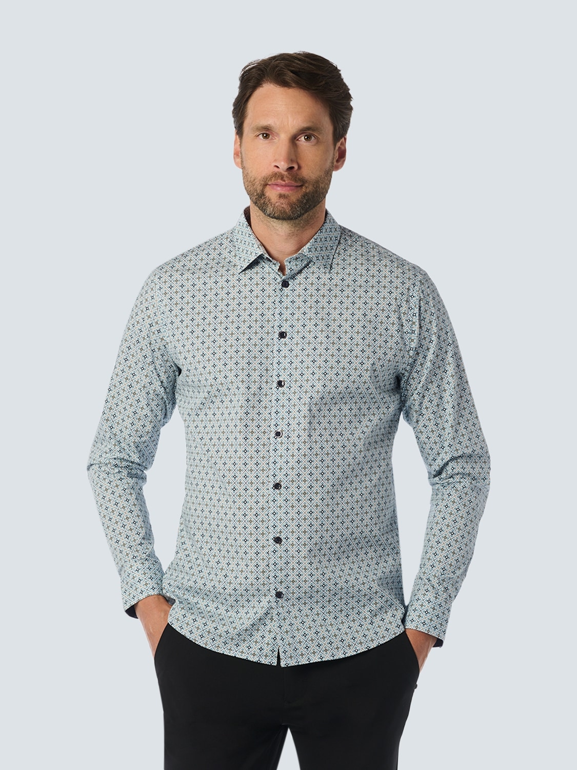 NO EXCESS Langarmhemd, mit Muster NO EXCESS Langarmhemd, mit Muster von NO EXCESS