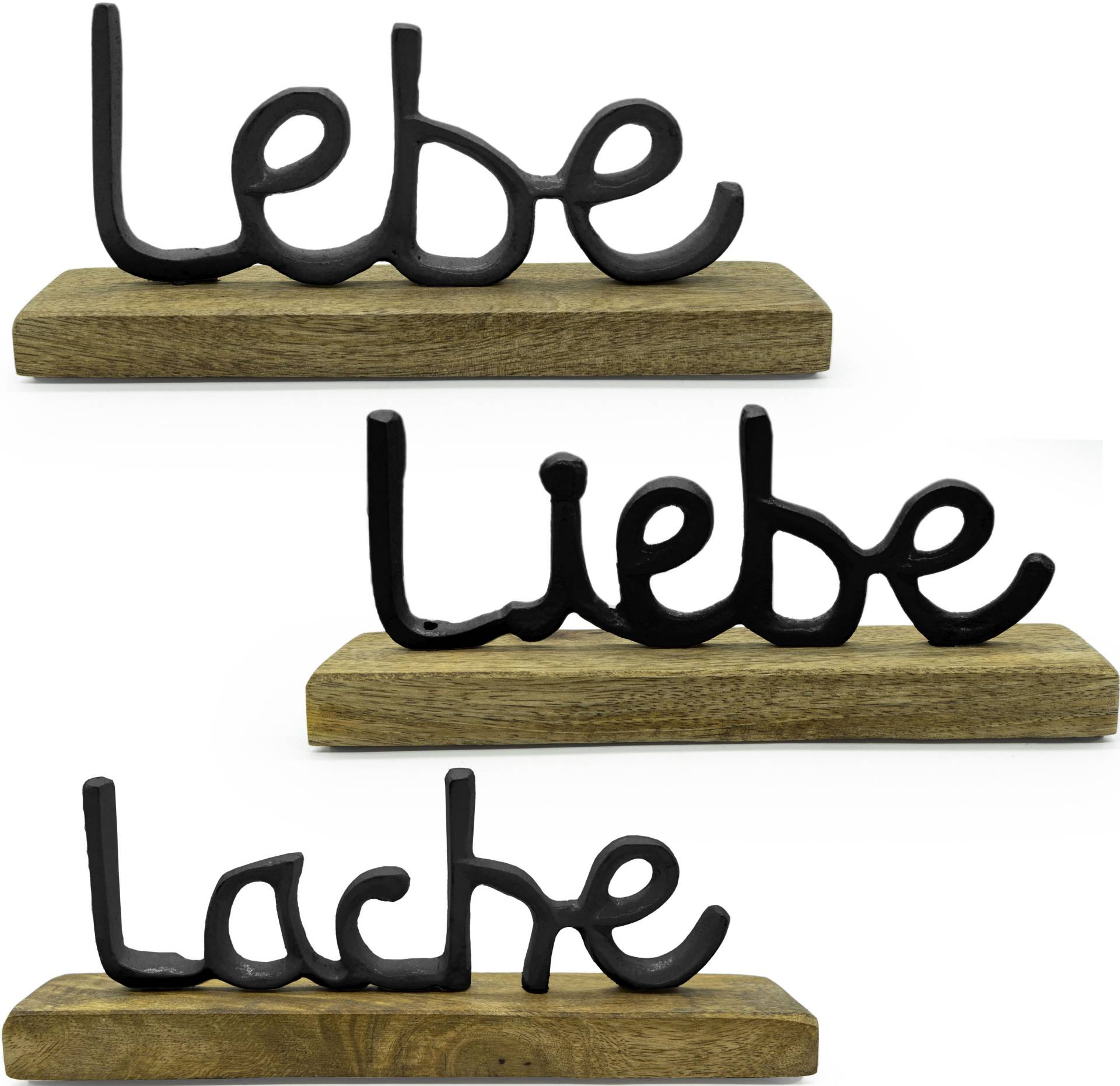 NOOR LIVING Deko-Schriftzug »Lebe, Liebe, Lache« von NOOR LIVING