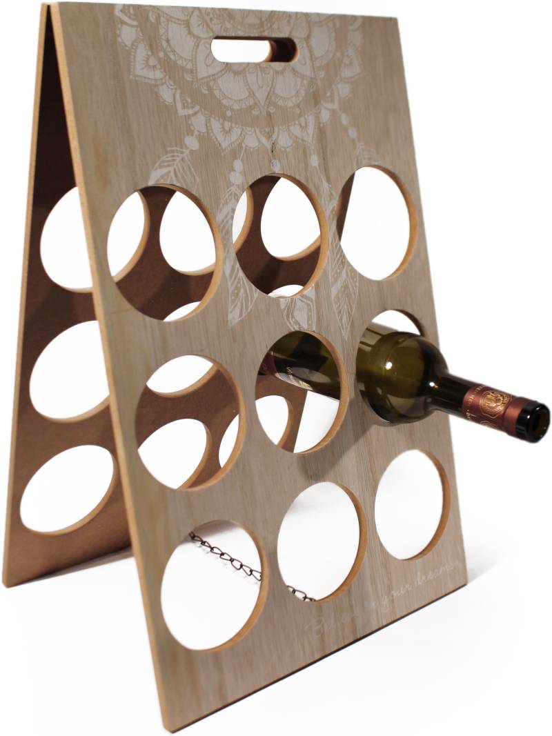 NOOR LIVING Weinflaschenhalter, (1 St.), mit Mandaladesign von NOOR LIVING