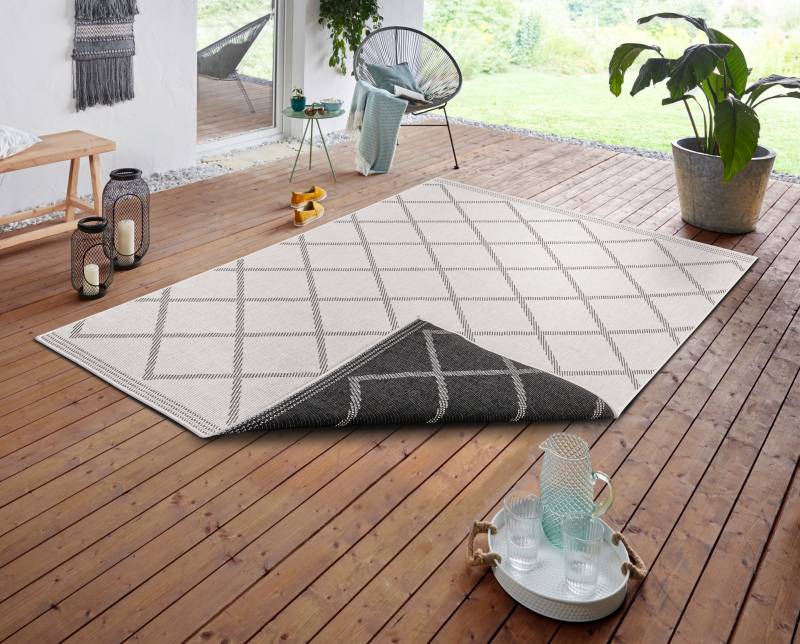 NORTHRUGS Teppich »Corsica Wendeteppich«, rechteckig, 5 mm Höhe, In-& Outdoor, Wetterfest, Balkon, Läufer, Wohnzimmer, Wasserfest von NORTHRUGS