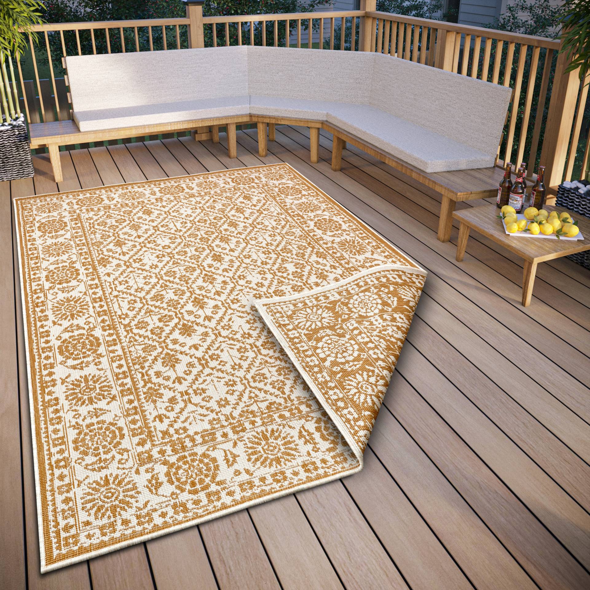 NORTHRUGS Teppich »Curacao«, rechteckig, In-& Outdoor, Wetterfest, Balkon, Garten, Wohnzimmer, Wasserfest von NORTHRUGS