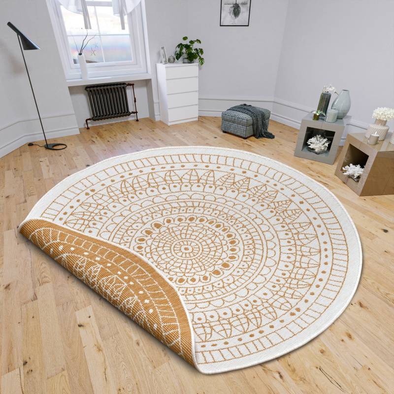 NORTHRUGS Teppich »Porto Wendeteppich«, rund, 5 mm Höhe, In-& Outdoor, Wetterfest, Balkon, Garten, Wohnzimmer, Wasserfest von NORTHRUGS